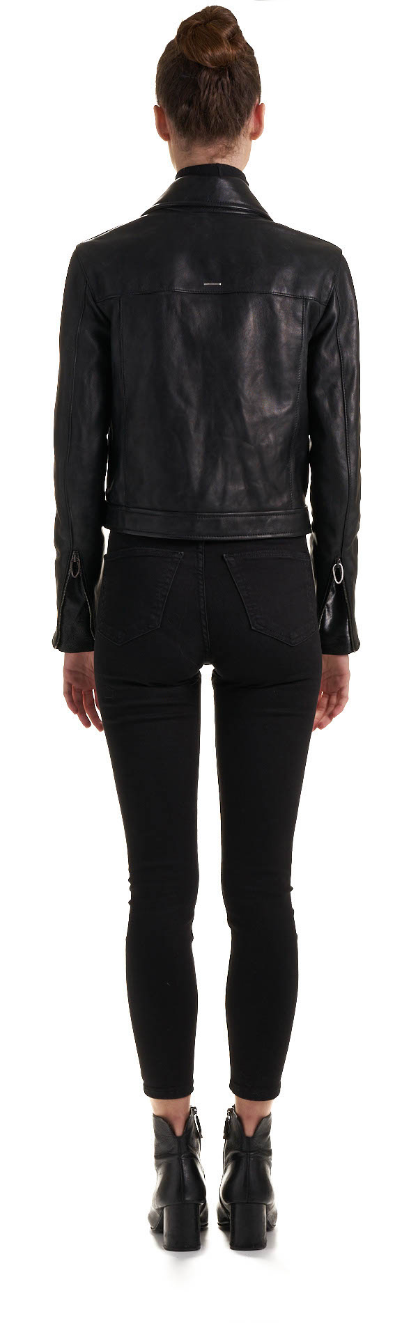 DANIELE BASTA LEATHER AND SILVER JACKET - himba tex